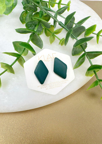 Emerald Diamond Studs