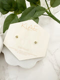 Pale Green Tiny Flower Studs