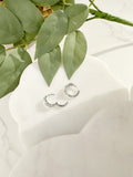 Silver Violet Hoops