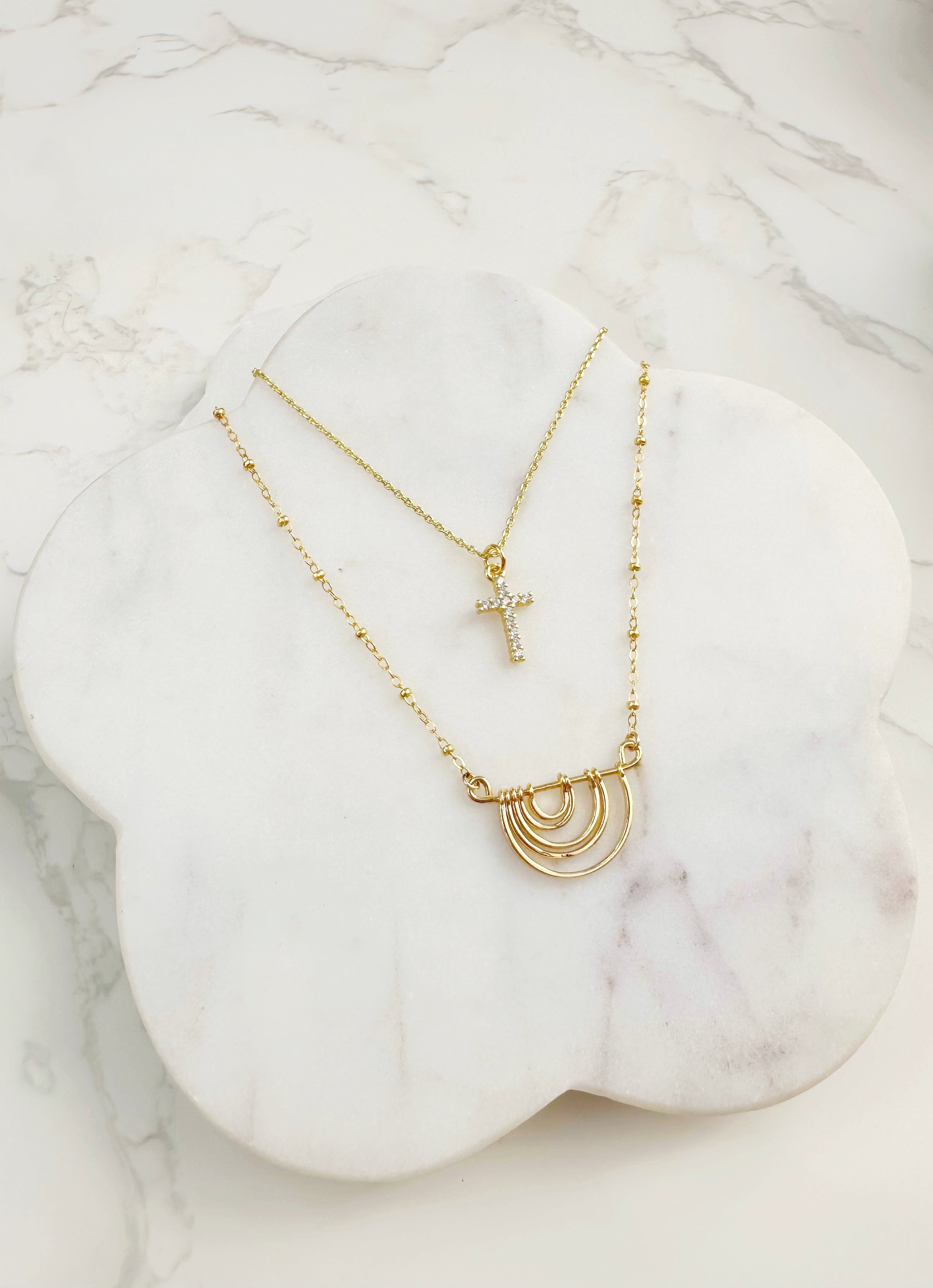 Satellite Chain Semicircle Pendant Necklace – Klae Design Co.
