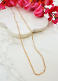 Rosy Twisted Herringbone Necklace