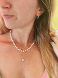 Faceted Stone Bead Necklace