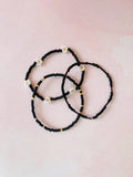 Black Daisy Bracelet Stack