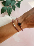 Frosted Purple Bracelet Stack