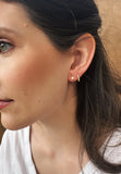 Simple Opal Lookalike Studs