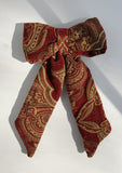 Red Paisley Oversized Bow