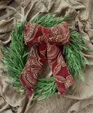 Red Paisley Oversized Bow