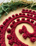 Deep Red Crochet Bauble Garland