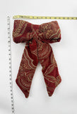 Red Paisley Oversized Bow