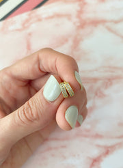 Rhinestone Everyday Huggie Hoops