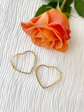 Gold - Filled Heart Hoops