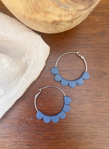 Charcoal Blue Darcy Hoops